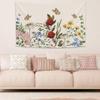 Vintage Floral Tapestry Spring Wildflower Wall Hanging Blanket Nature Botanical Decorative Tapestry For Home Bedroom Living Room