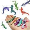 30 Stück 3D-gedruckter Gecko mit beweglichen Gelenken - Lustige Schreibtischspielzeuge, Zufällige Farben, Cooles Geschenk für Kinder & Sammler