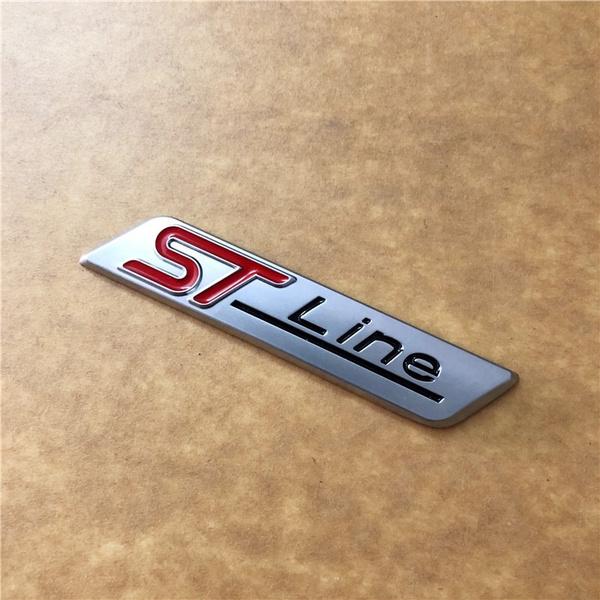1X Metal Chrome Matt Black  STline ST Line Car Emblem Badge Auto Decal 3D Sticker Emblem