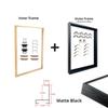 Customized DIY Frame Kit Gold Black Metal Aluminum Outer Frame and Wooden Inner Frame for Canvas Painting Gallery Home Decor