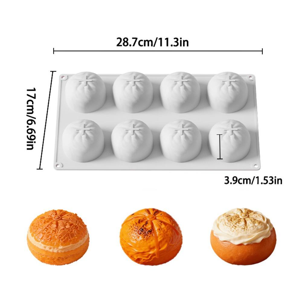 

8-Cavity Mousse Cake Mold Non-Stick Easy Release Chocolate Dessert Mold Food-Grade Silicone DIY Pudding Mould Cake Making белый