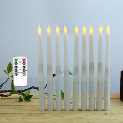 6 or 12 Pieces Room Decorative LED Candle Light Remote Control,Religious Fake Birthday LED Taper Candles Battery Operated