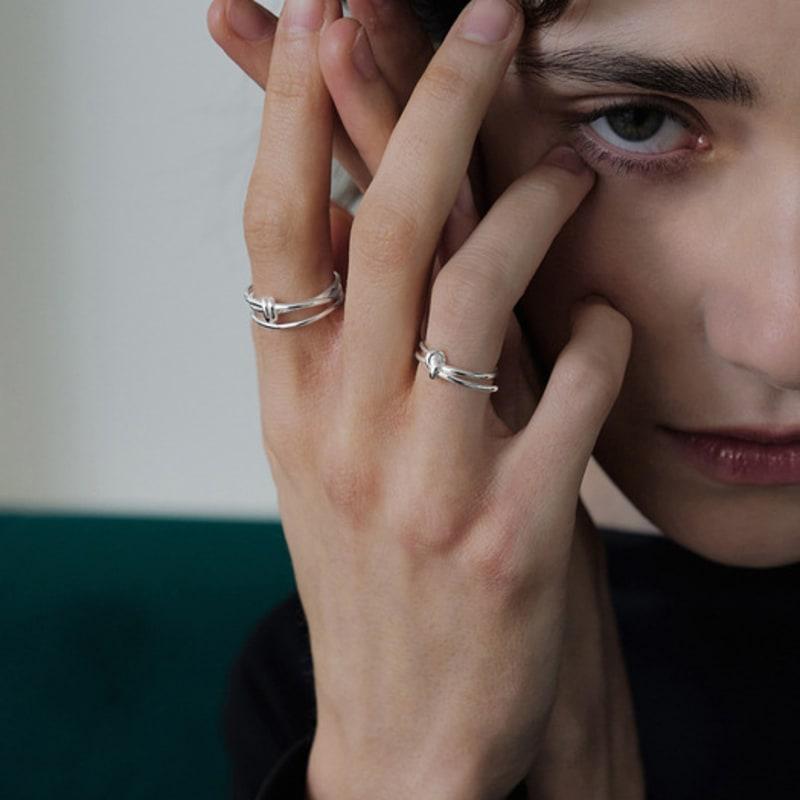 TOU NP026 Triple Twist Band Open Ring