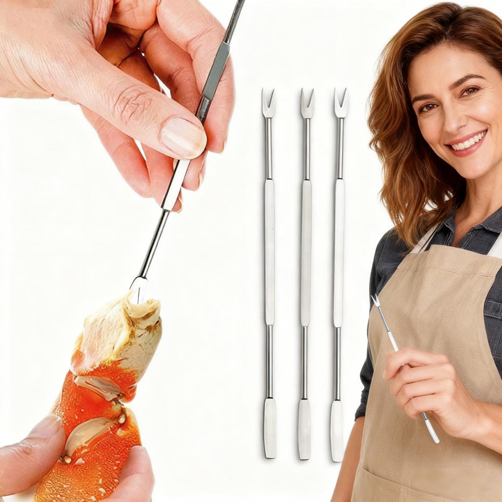 2/6PCS Stainless Steel Crab Meat Picker Seafood Eating Tool Fruit Fork Nutcracker Nut Tool Needle for Kitchen And Dining