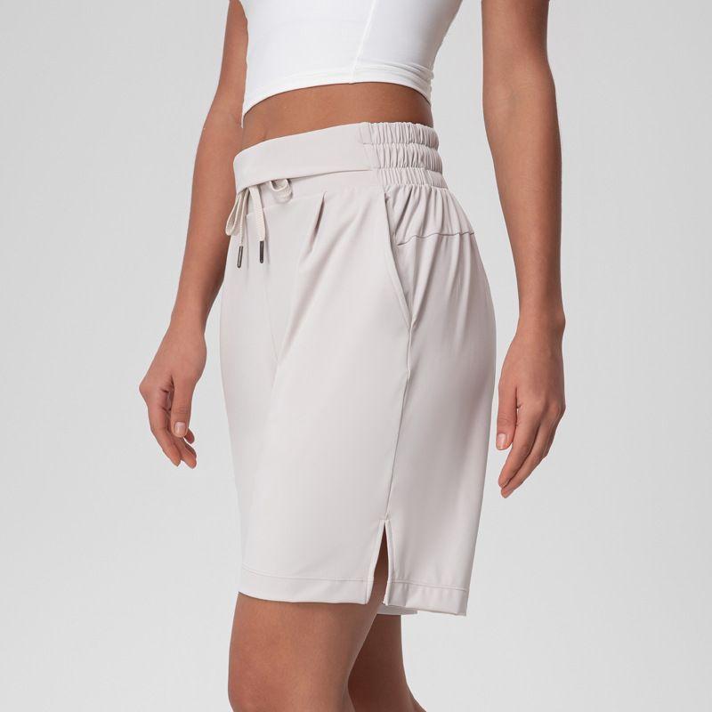 

Export Same Spring/Summer Loose Outdoor Exercise Shorts Women s Running Quick-Drying Yoga Pants Outwear Fifth Pants Milk apricot L
