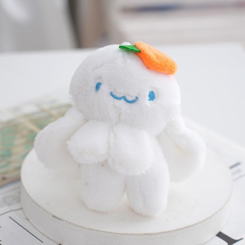 

And Charming White Pink Bunny Keychain Plush Rabbit Bag Accessory 12cm білий