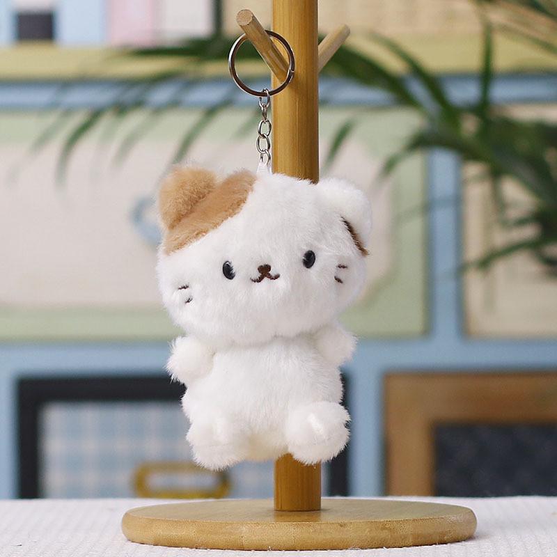 Plush Bear Keychain Cute Dog Toy Soft Stuffed Animal For Bag Decor