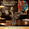 Vintage Brass Animal Eagle Figurine Antique Copper Statue Handmade Decorative Ornament for Living Room Entryway Decor