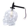 Vintage Wall Lamp Iron Glass Skull Shape Industrial Wall Mounted Light with G9 Bulb for Bedroom Corridor 110‑220V