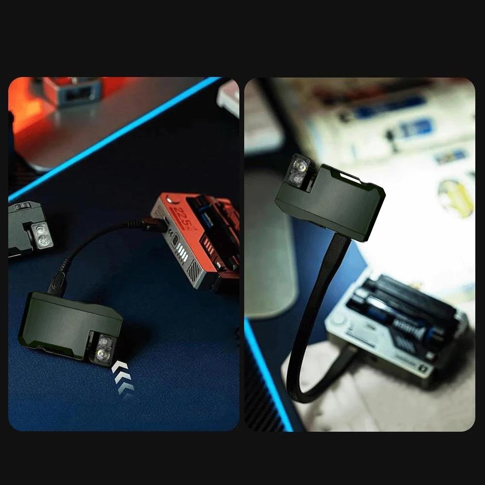 Rechargeable EDC Flashlight Portable Flat Pocket Flashlight Mini Flashlight for Camping Emergency