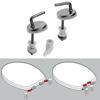 Toilet Cover 2pcs Toilet Seat Fix Fitting Back To Wall Stainless Steel