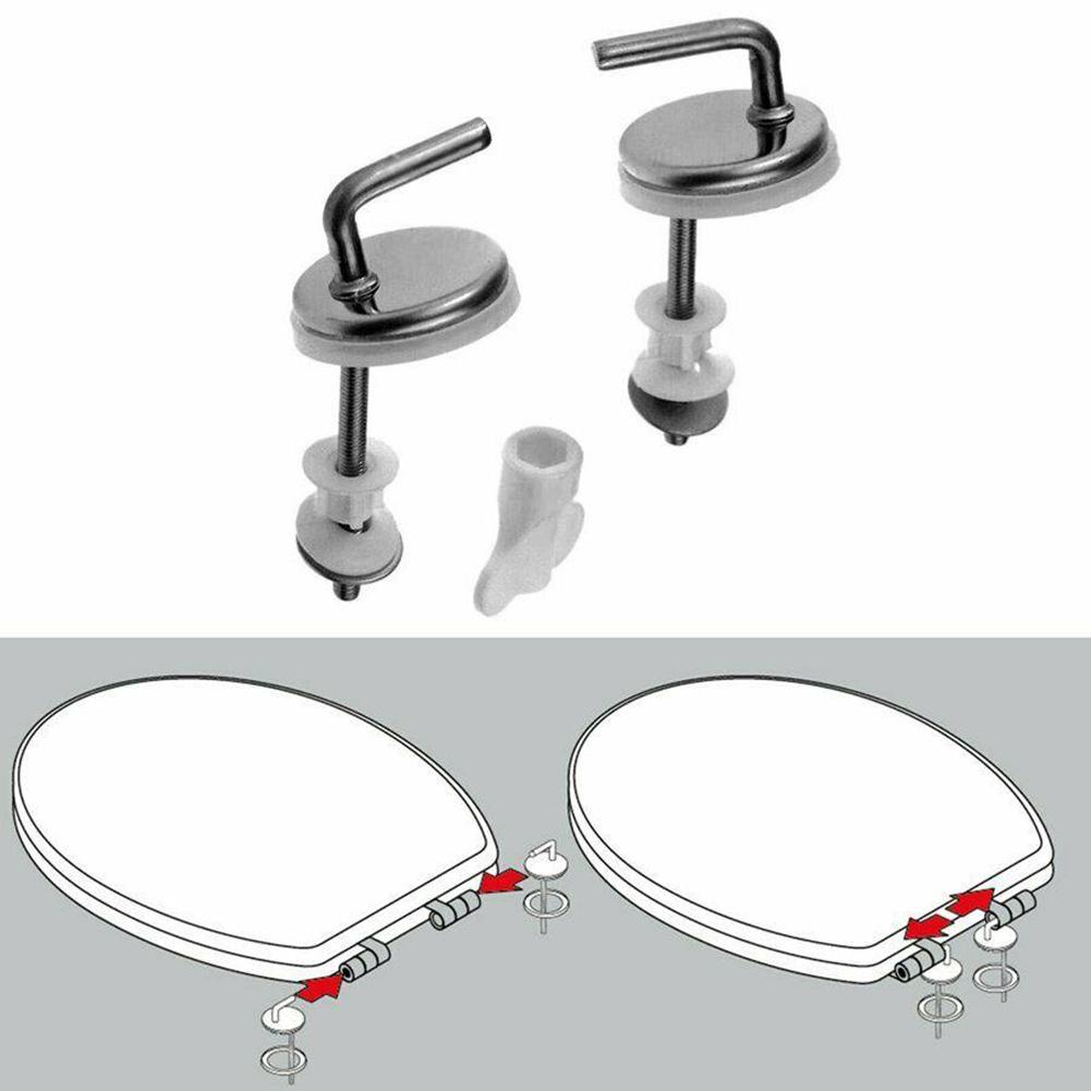 Toilet Cover 2pcs Toilet Seat Fix Fitting Back To Wall Stainless Steel