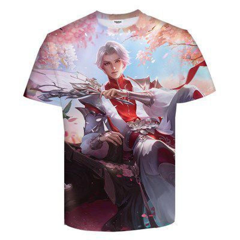 Summer King of Glory Game Clothes Men's Short Sleeved T-shirt for Middle School Students 3D Digital Printed T-shirts Top