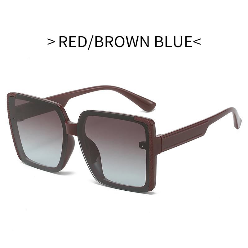 Large Square Frame Sunglasses Europe and The United States Fashion Trend Personality Net Red Lady Sunglasses Gift Glasses Box