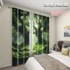 2pcs, Curtains Digital Printed  print Majestic Enchanted Forest Fabric (without rod) Decorations Clearance Use for Bedroom