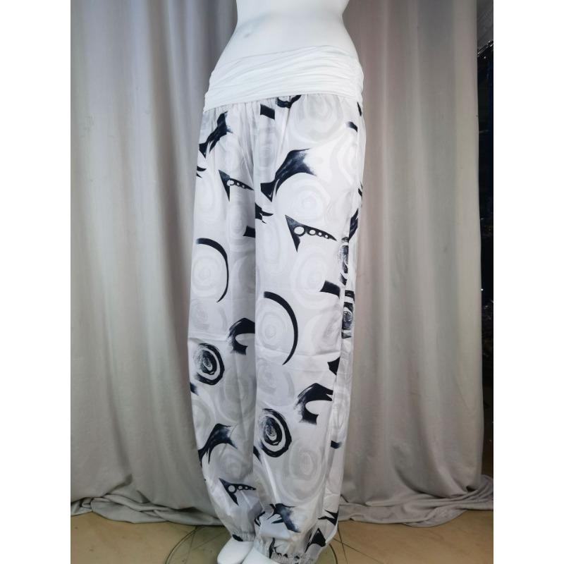15 Color Women Casual Elastic Waist Plus Size Print Long Trousers Straight Loose Long Pants Haren