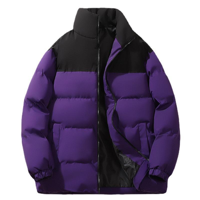 New Color Matching Cotton-padded Clothes for Men's Winter Youth Thickened Feather Rong Cotton-padded Clothes Trendy Casual Cotton-padded
