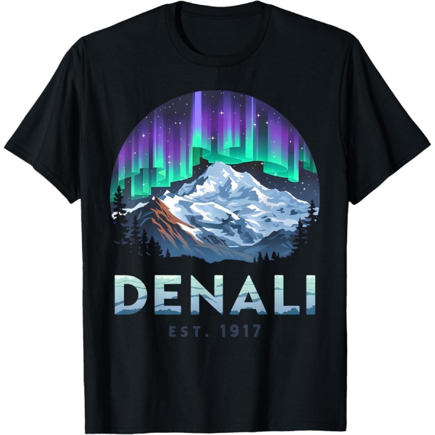 Mount Denali Alaska Mountain Denali National Park Hiking T-Shirt S