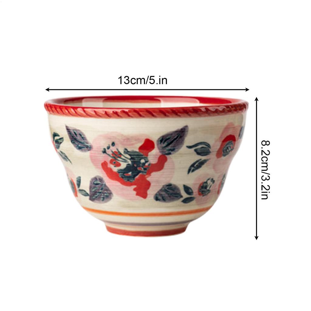 Chinese Rice Bowl 5 Inch Aesthetic Stackable Microwave Safe Reusable Rice Holder Dinner Bowls For Soup Cereal Food Lunch Dinner