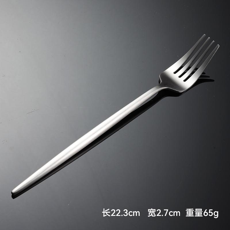 304 stainless steel matte Portuguese western food knives, forks and spoons multi-specification desserts restaurant value tableware gifts