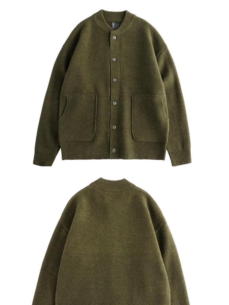 Men's Korean Style Casual Knit Cardigan Sweater - Solid Color, Youthful & Versatile