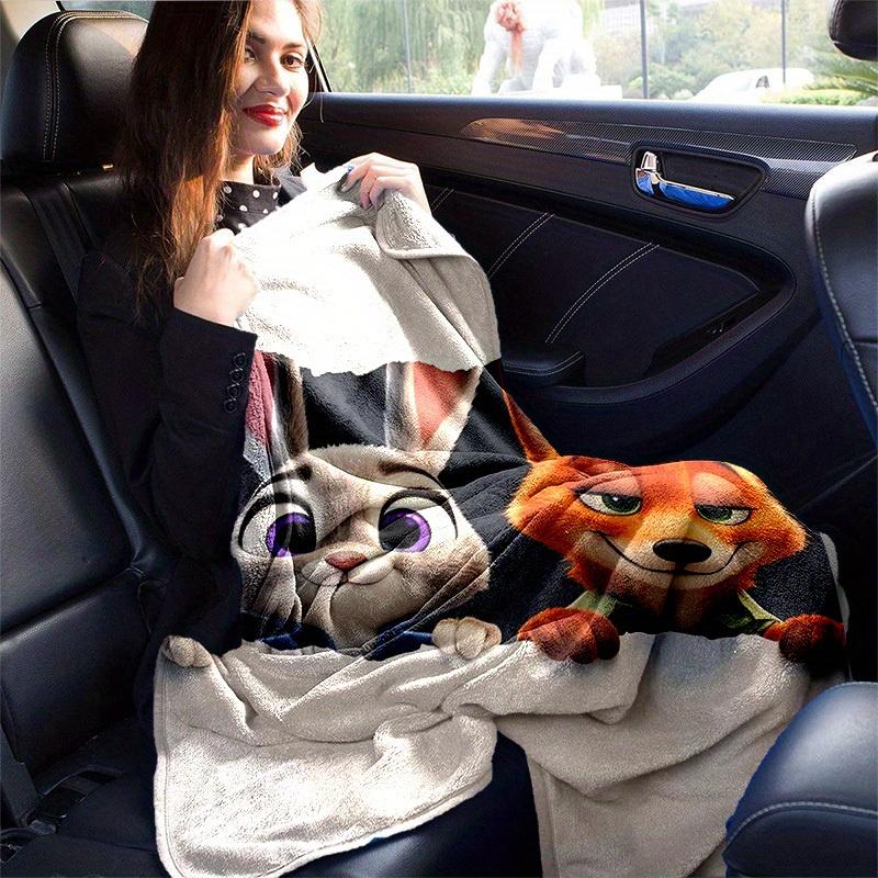 1pc, Zootopia Movie Characters: Home Decorative Blanket Perfect for Sofa, Couch, Travel, Camping, Car, Beach, Office Nap Soft Throw Gift