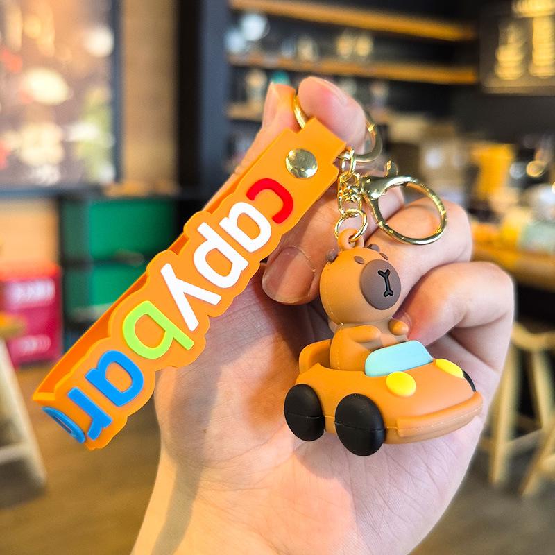 Car Model Summer Vacation Gift Card Capybara Keychain Doll Machine Cute Piggy Company Gift Kawaii Cute Personalized Gifts Toys