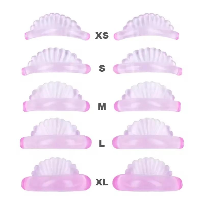 5Pairs Eyelash Perm Pads Silicone Lash Lifting Rods Shell-shape 3D Eyelash Extension Curler Lash Perm Shield Makeup Accessorie