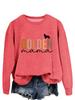 GOLDEN Mama European & American Women's Long-Sleeve T-shirt Pullover Sweatshirt for Spring & Autumn