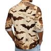 Men's Loose Fit Long Sleeve Collared Shirt Vintage Casual Breathable Button Down Shirt for Autumn Spring Daily Outdoor Workwear