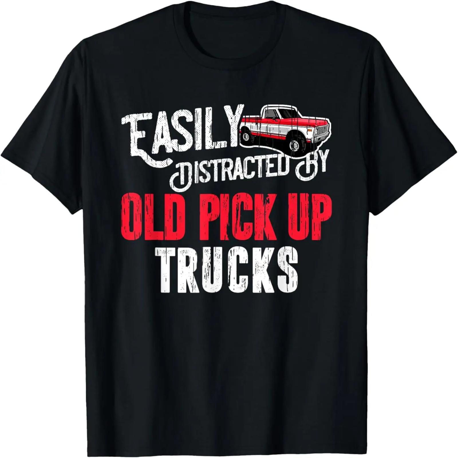 

Easily Distracted By Old Pickup Trucks Classic Cars T-Shirt XXXXXL чёрный