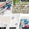 Vintage Stone Wall Bath Curtain - Lush Greenery & Grass, Waterproof Home Decor Adds Rustic Natural Beauty to Your Bathroom