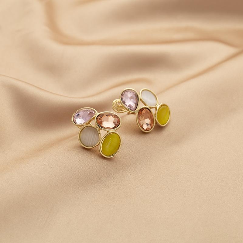 

Роскошный Супер Кристалл Девушка Ретро Мода Пирсинг Уха Москит Клипса для Уха