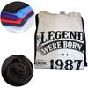 Lustige Legende Geboren 1987 37. Geburtstagsgeschenke 37 Jahre alt T-Shirt Tops Rundhals Kurzarm Mode T-Shirt Lässig Basic T-Shirts