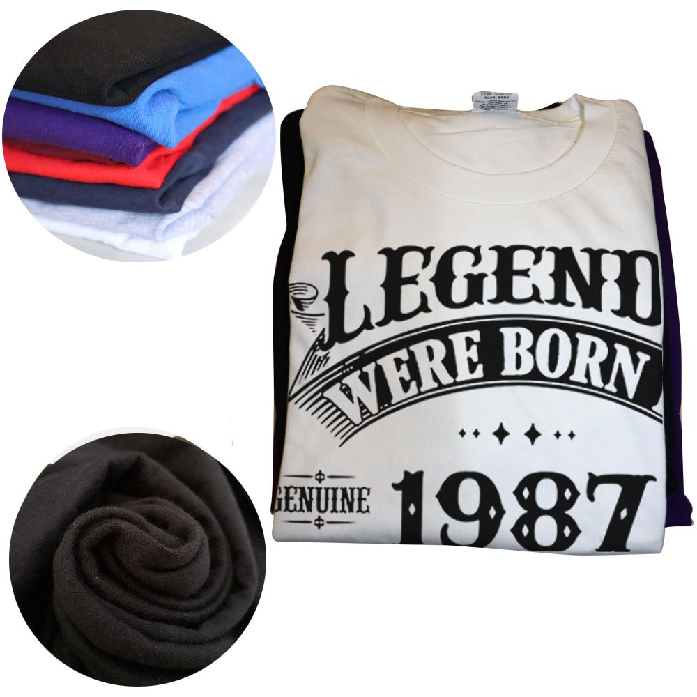 Lustige Legende Geboren 1987 37. Geburtstagsgeschenke 37 Jahre alt T-Shirt Tops Rundhals Kurzarm Mode T-Shirt Lässig Basic T-Shirts