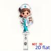 2D 1pc 2D Flat Cute Nurse Coffee Theme Expansion - Badge Scroll Holder, Suitable for Cute Medical ID Badges for Nurses, Doctors