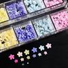 1 Box 3D Flower Nail Charms Multifunctional 12 Grid Design Phone Cases DIY Crafts Nail Art Supplies for Women