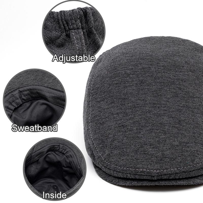 1 Unidad Boina de Hombre Estilo Británico Golf Cabbie Plana Poliéster Moda Sombrero Ivy Gorra Gatsby Newsboy