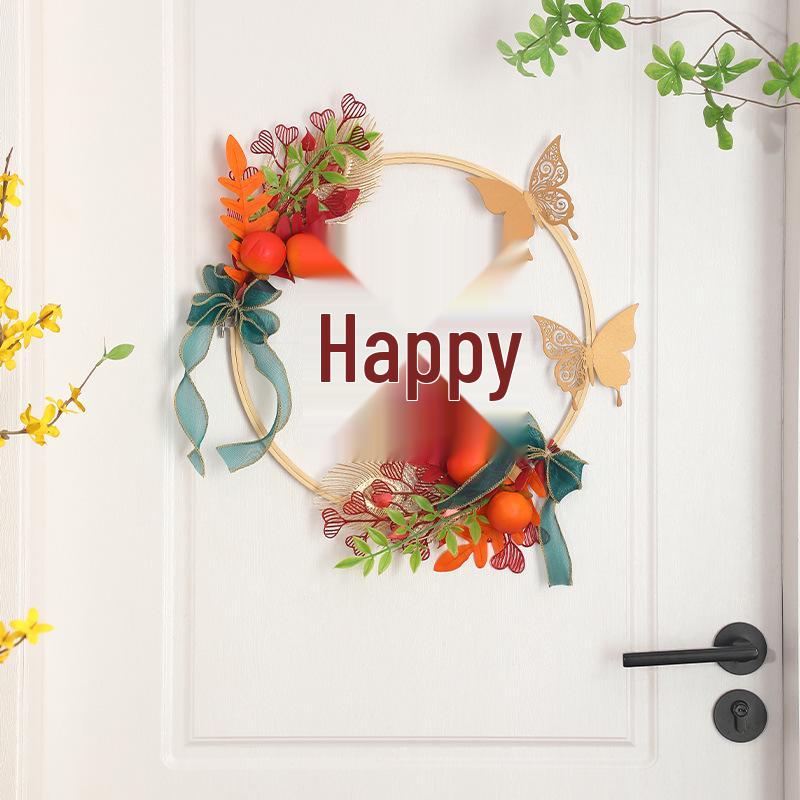 Gold Wedding Room Door Decoration Set with Xi Character Stickers