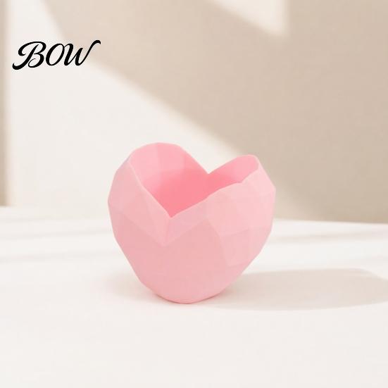 Cactus Planter Pot Love Heart Shape Pot, 3D Printed Geometric Modern Flowerpot Flowerpot, Succulents Plants Container, Gift for