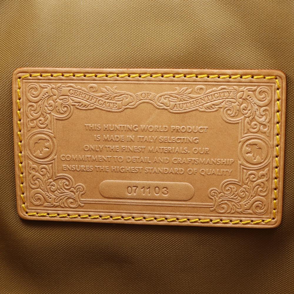 HUNTING WORLD Battling cross Business Bag khaki Polyurethane unisex Used