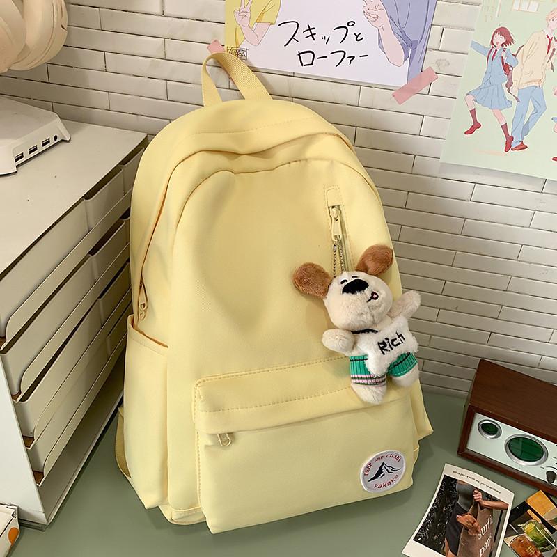 Nylon College Style Backpack For Women And Men With Breathable Air Cushion Straps For Travel And School
