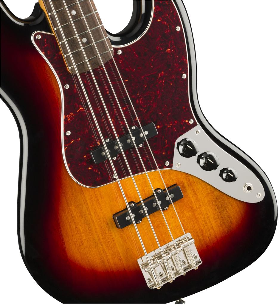 Squier by Fender Electric Bass Classic Vibe Jazz Laurel Sunburst with Soft Case '60s Bass®, Fingerboard, 3-Color