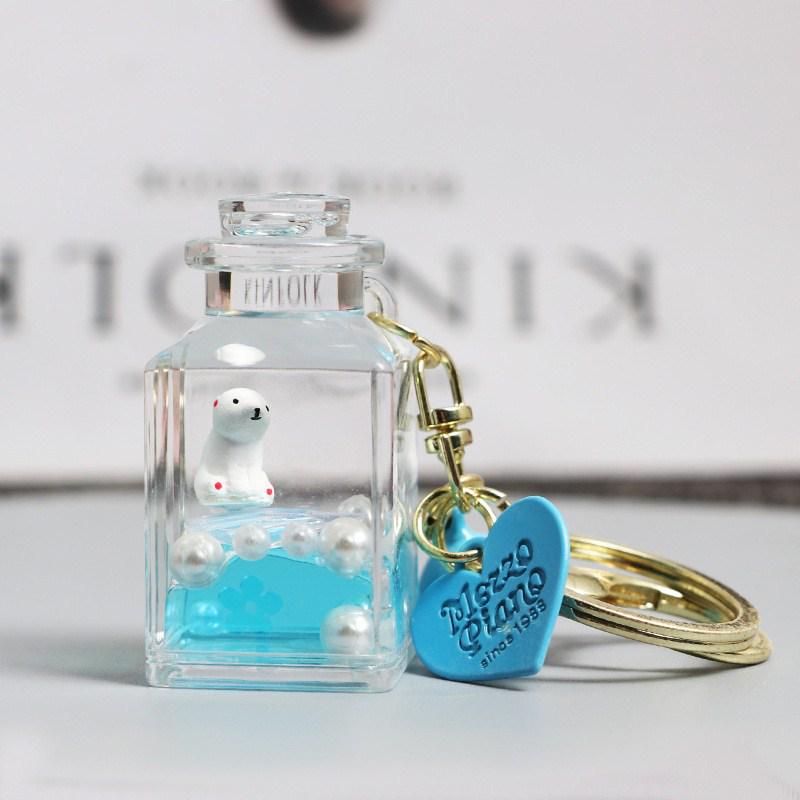 Exquisite Ocean Quicksand Keychain - Floating Drift Bottle Car & Bag Charm