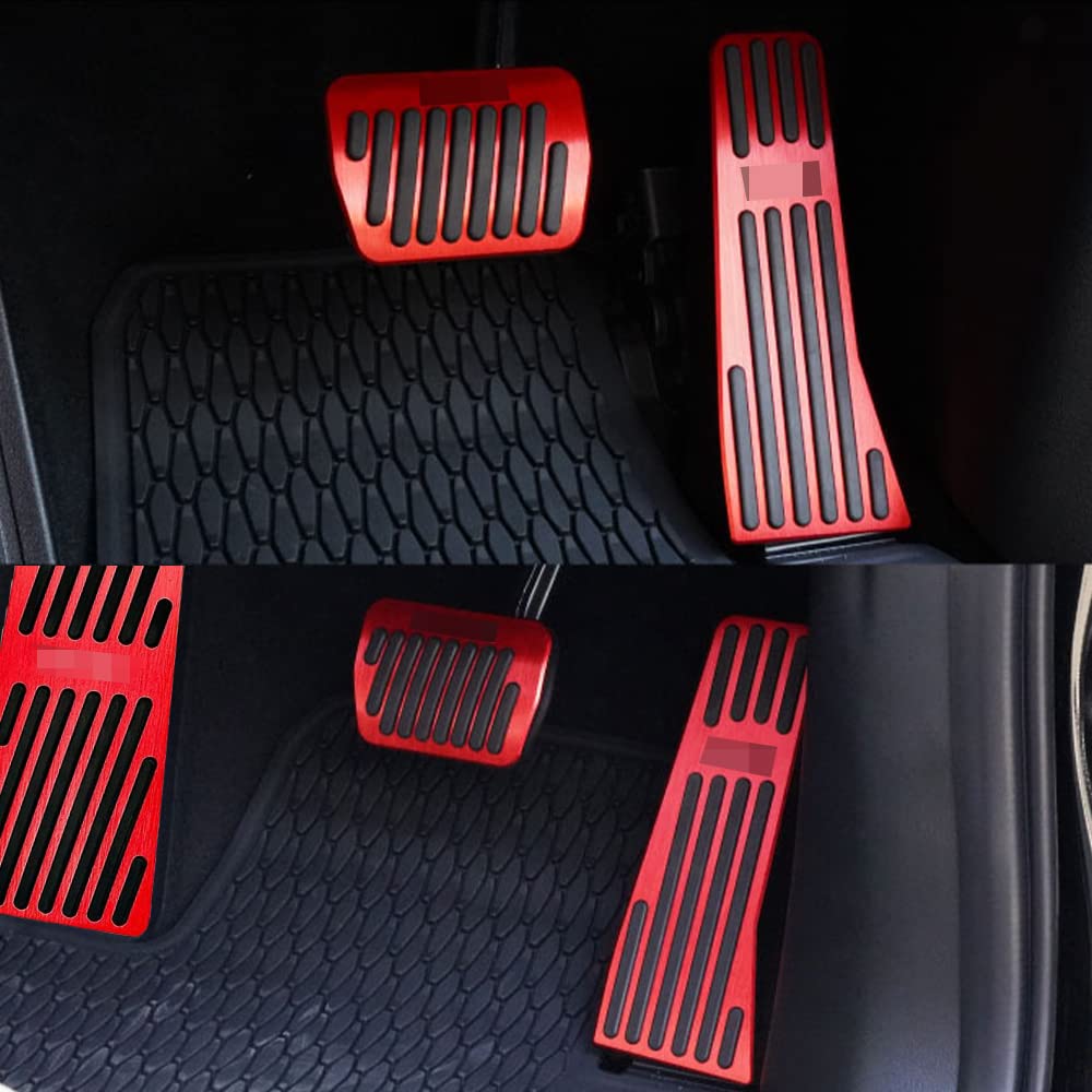 

Onami Pedal Brake and Accelerator Interior Aluminum for the New Mazda CX60 KH Series CX-60 Cover, Panel, Alloy, 3-Piece Set, Red, (CX60-01-R)