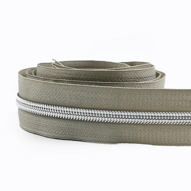 Meetee 1-10M 5# Nylon Zippers for Bag Shoes Garment Plasic Roll Zipper By The Meter Decor Zips Repair Kit DIY Sewing Accessories