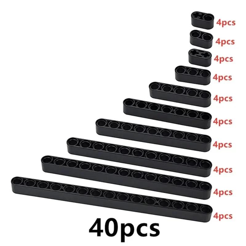 Technical MOC Thick Beam Studless Liftarm with Holes 1x3 1x5 1x7 1x9 1x11 Building Blocks DIY Toys