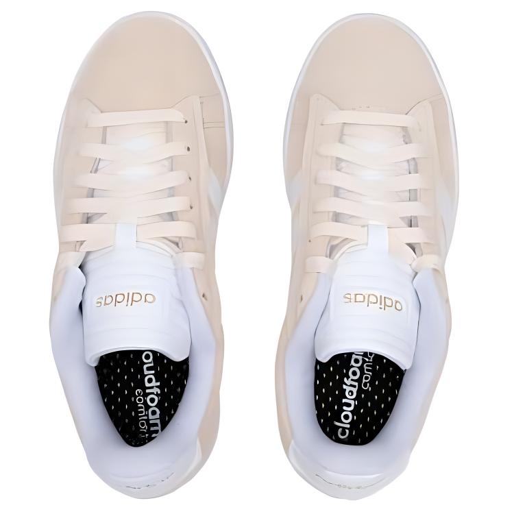 Adidas Grand Court Alpha Comfortable Versatile Shock Absorbing Non-Slip Durable Low-Top Tennis Shoes Women Sneakers Light-Khaki IH0855