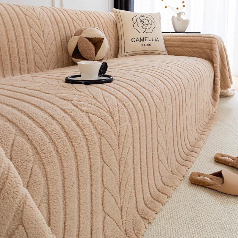 Shu cotton lint thickened sofa towel, a whole full-cover sofa cover in autumn and winter