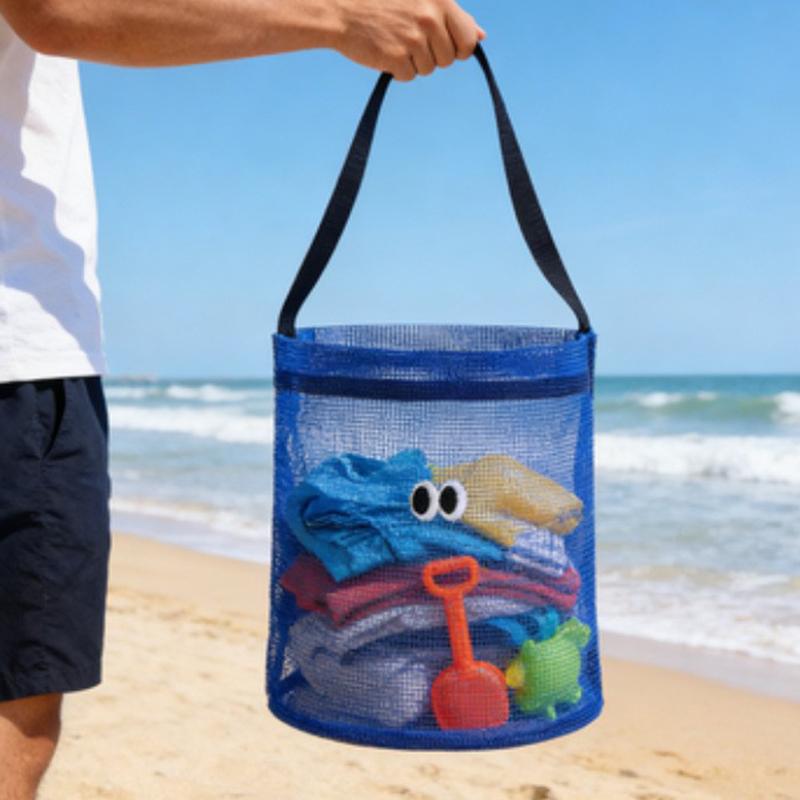 Large Capacity Mesh Makeup Bag Breathable Quick Dry Shower Toiletry Bag Portable Storage Bag Beach Travel Pouch Transparent